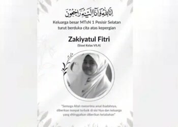 Innalillahi, Siswi MTsN di Pesisir Selatan Tewas Kecelakaan Saat Berangkat Sekolah