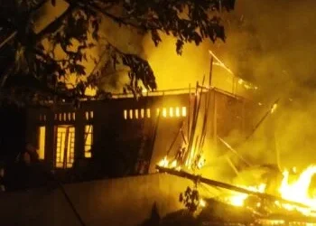 Gudang Kayu Tetangganya Terbakar, Bangunan Permanen Kabid Damkar Pasaman Barat Habis Terbakar