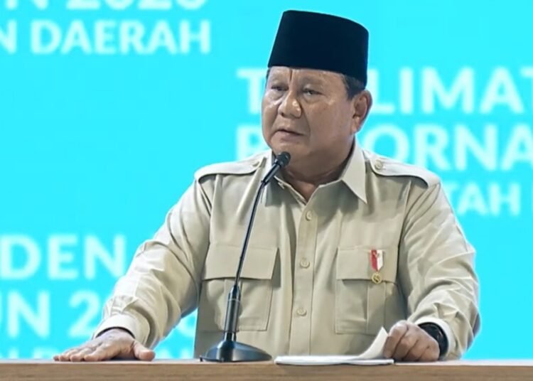 Presiden Prabowo Subianto. Foto: Tangkapan layar YouTube Sekretariat Presiden