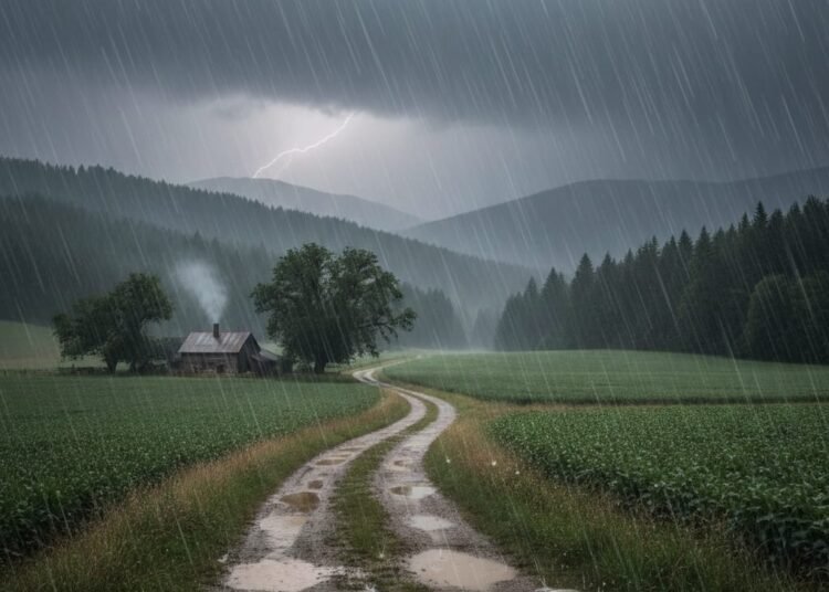 Ilustrasi hujan: Foto ilustrasi AI