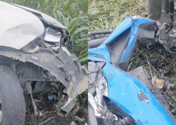 Tabrakan dengan Mobil, Motor Terseret 30 Meter di Pasaman Barat