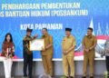 Wali Kota Pariaman Terima Penghargaan dari Menteri Hukum atas Dukungan Pembentukan Posbankum