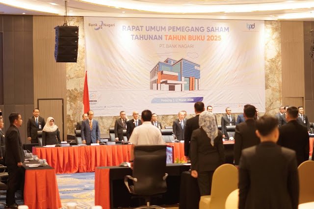 Bank Nagari menggelar Rapat Umum Pemegang Saham (RUPS) Tahunan Tahun Buku 2025 pada Rabu (11/3/2026).