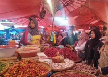 Pasar Ibuh Payakumbuh Jelang Idulfitri Dipadati Warga, Kebutuhan Pokok Diserbu Pembeli