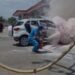 Video: Sebuah Minibus Terbakar di SPBU Padang