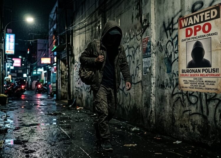 Ilustrasi buronan polisi: Ilustrasi: Google Gemini