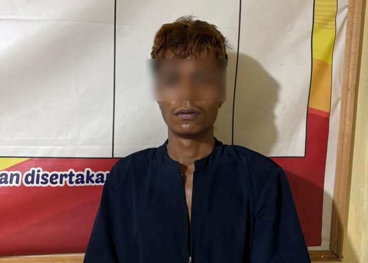 Polisi menangkap seorang terduga maling di Jorong Kampung Baru, Nagari Muaro Paiti, Kecamatan Kapur IX, Limapuluh Kota, pada Rabu (1/4/2026). Pelaku beraksi di sebelas tempat. Foto: Polsek Kapur IX
