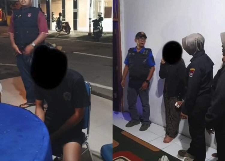 Sepasang kekasih digerebek warga bersama tim Dubalang di sebuah rumah kos di kawasan Parupuk Tabing, Kecamatan Koto Tangah, Kota Padang, Sumatera Barat, pada Selasa (21/4/2026) malam. Foto: Tangkapan layar media sosial