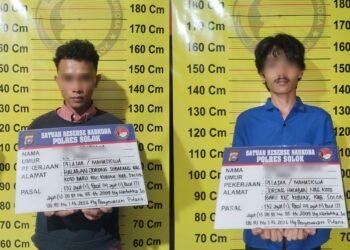 Dua Pemuda di Solok  Diciduk Polisi, Satu Paket Ganja Disita