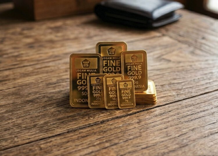 Ilustrasi emas antam. Foto: Ilustrasi AI