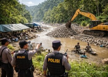 Polisi Temukan Alat Berat saat Penertiban Tambang Emas Ilegal di Limapuluh Kota