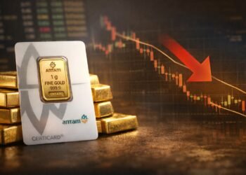 Harga Emas Antam Hari Ini Turun Tajam, 1 Gram Anjlok Rp65 Ribu Jadi Rp2,857 Juta