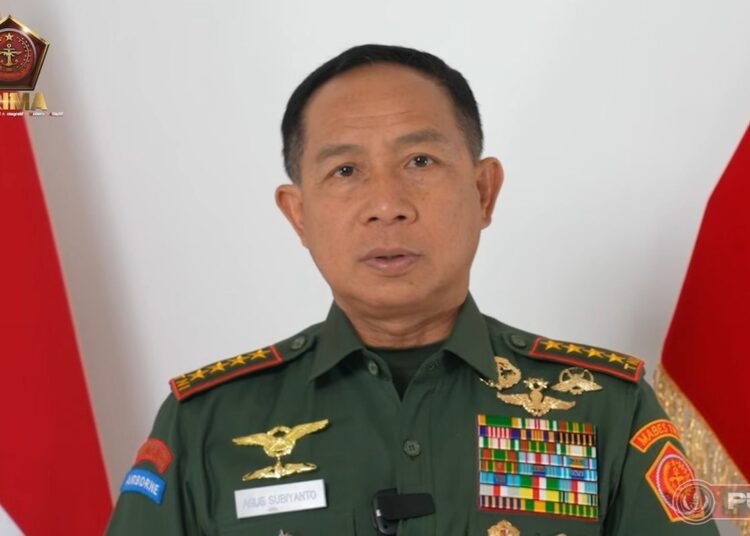 Panglima TNI Jenderal Agus Subiyanto (Tangkapan layar kanal YouTube/Puspen TNI)