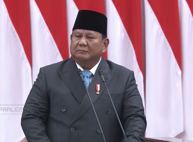 Presiden Prabowo Subianto menyampaikan pidato dalam rapat paripurna di kompleks parlemen, Senayan, Jakarta, Rabu (20/5/2026). Foto: Youtube Sekretariat Presiden