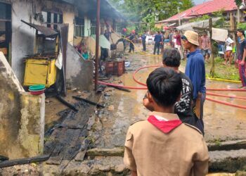 Kebakaran Hebat di Dharmasraya Hanguskan Lima Kontrakan, Ibu dan Anak jadi Korban