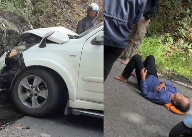 Sebuah minibus terlibat kecelakaan lalu lintas di kawasan Ulu Aia, Kecamatan Harau, Kabupaten Limapuluh Kota, Sumatera Barat, pada Minggu (3/5/2026) sore. Tangkapan layar media sosial