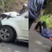 Sebuah Minibus Terlibat Kecelakaan di Limapuluh Kota, 3 Korban Tergeletak di Jalan