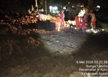 Longsor Terjang Agam, 1 Orang Tewas dan 6 Dirawat di Rumah Sakit