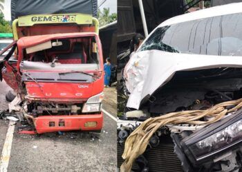 Minibus Tabrak Truk di Jalan Padang–Painan, Korban 2 Orang