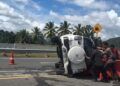 Sebuah Minibus Rebah Kuda di Tol Padang-Sicincin, Korban Dua Orang
