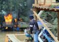 Dalam Sehari, 145 Rakit Tambang Emas Ilegal Dibakar di Sungai Kuantan
