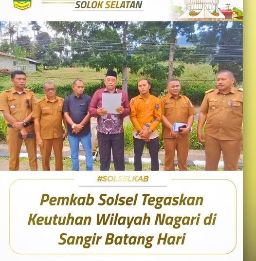 Pemerintah Kabupaten Solok Selatan menegaskan komitmennya untuk menjaga keutuhan wilayah daerah sekaligus tetap menghormati setiap aspirasi masyarakat yang disampaikan sesuai ketentuan peraturan perundang-undangan.