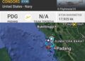 Pesawat Militer Angkatan Laut AS Terdeteksi Terbang di Pantai Padang