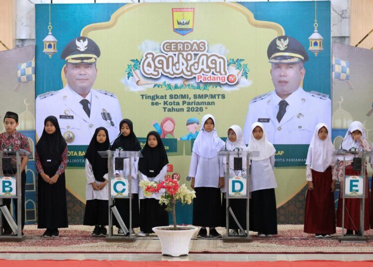 Sebanyak 273 pelajar tingkat SD/MI dan SMP mengikuti Lomba Cerdas Qur'an (LCQ) Tingkat Kota Pariaman 2026 yang digelar di Balairung Pendopo Wali Kota Pariaman pada 3 hingga 5 Juni 2026.