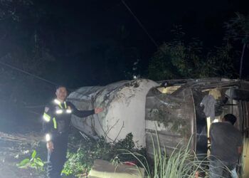 Sebuah Truk Rebah Kuda di Solok, Diduga Rem Tidak Berfungsi