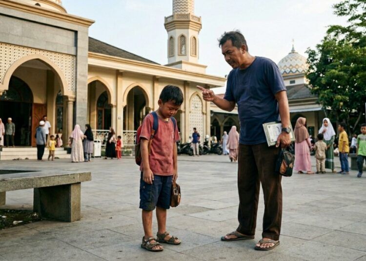 Seorang pria inisial ID dilaporkan ke Polres Pariaman atas dugaan penamparan dan ancaman terhadap seorang pelajar sekolah dasar di kawasan Masjid Nurul Iman, Desa Naras I, Kecamatan Pariaman Utara. Foto: Ilustrasi AI