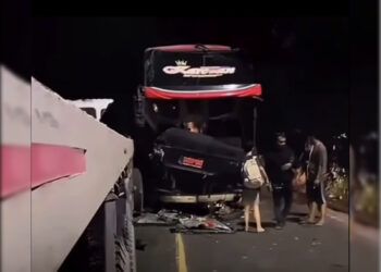 Bus MPM Rute Jakarta–Padang Terlibat Kecelakaan di Sumatera Selatan