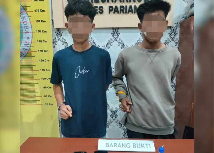 Polisi menangkap dua orang di sebuah rumah di Desa Padang Birik-Birik, Kecamatan Pariaman Utara, Kota Pariaman, Sumatera Barat (Sumbar), pada Kamis (25/6/2026) sekitar pukul 1.26 WIB terkait kasus sabu-sabu. Foto: Polres Pariaman