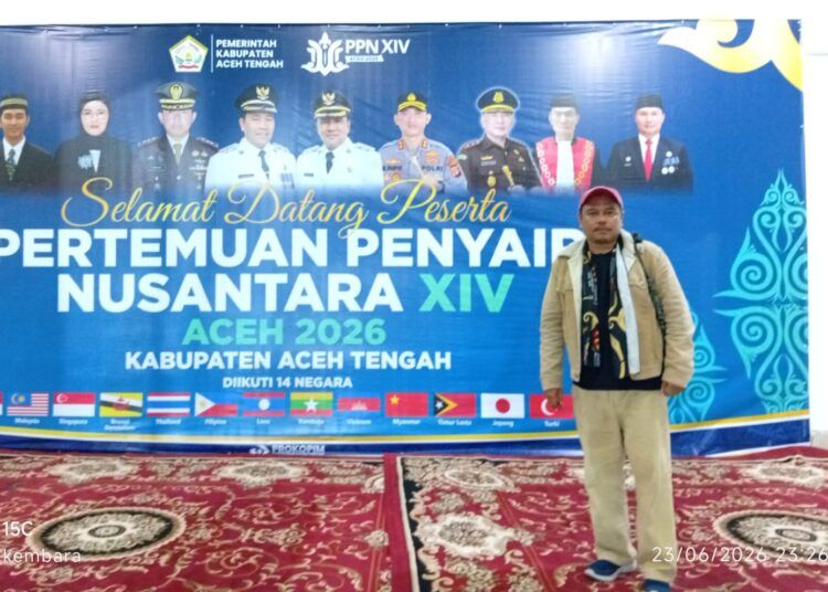 Dedy Bachta, dipercaya menjadi peserta Pertemuan Penyair Nusantara (PPN) XIV Tahun 2026 yang berlangsung di Aceh pada 22–28 Juni 2026.