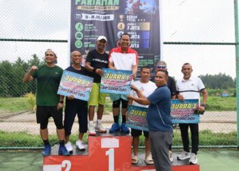 Turnamen Tenis KU 110 Piala Wali Kota Pariaman 2026 Sukses Digelar, Ini Daftar Pemenangnya