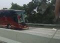 Video: Bus Palala Tujuan Padang Kecelakaan di Tol Lampung–Palembang