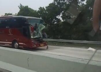 Video: Bus Palala Tujuan Padang Kecelakaan di Tol Lampung–Palembang