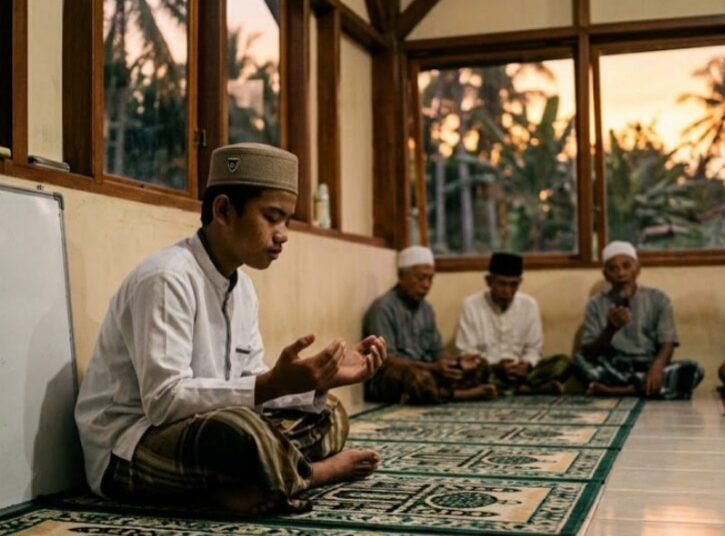 Seorang santri Pondok Pesantren Berbasis Surau (PBS) Ibnu Haromain berinisial NAF berusia 14 tahun diduga diintimidasi oleh warga berinisial RU saat beribadah di musala dekat rumahnya di Jorong Cinta Maju, Nagari Durian Tinggi, Kecamatan Kapur IX, Kabupaten Lima Puluh Kota, Sumatera Barat, sejak Mei-Juni 2026. Foto: Ilustrasi AI