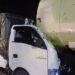 Pikap Tabrak Truk Berhenti di Dharmasraya, Kendaraan Ringsek Parah