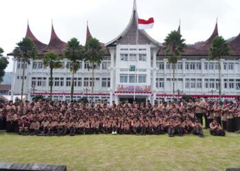 Kontingen Pramuka Sumbar Menuju Jamnas XII, 762 Peserta Dilepas dari Padang Panjang