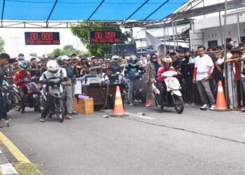 500 Pembalap Ramaikan Kejuaraan Wali Kota Pariaman Drag Bike 201 Meter