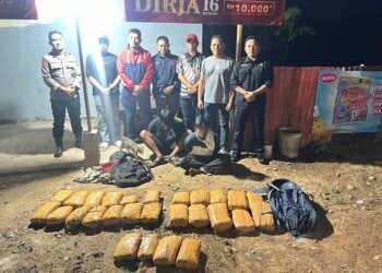 2 Pria Ditangkap di Agam Saat Bawa 27 Kg Ganja dengan Motor ke Padang