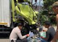 Truk Rem Blong Tabrak Truk Lain di Jalan Padang—Solok, Sopir Asal Riau Tewas Terjepit