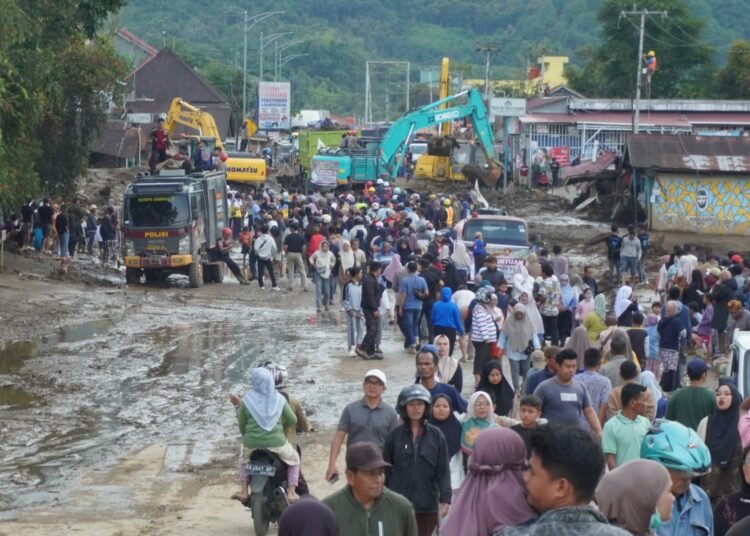 Kondisi Jorong Kayu Aro, Nagari Batang Barus, Kecamatan Gunung Talang, Kabupaten Solok, Sumatera Barat, sehari setelah dihantam galodo atau banjir bandang, Selasa (22/9/2026). Foto: Rifi/Sumbarkita