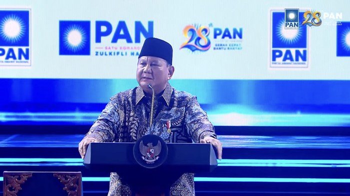 Prabowo saat menghadiri HUT ke-28 PAN di Jakarta, 18 September 2026