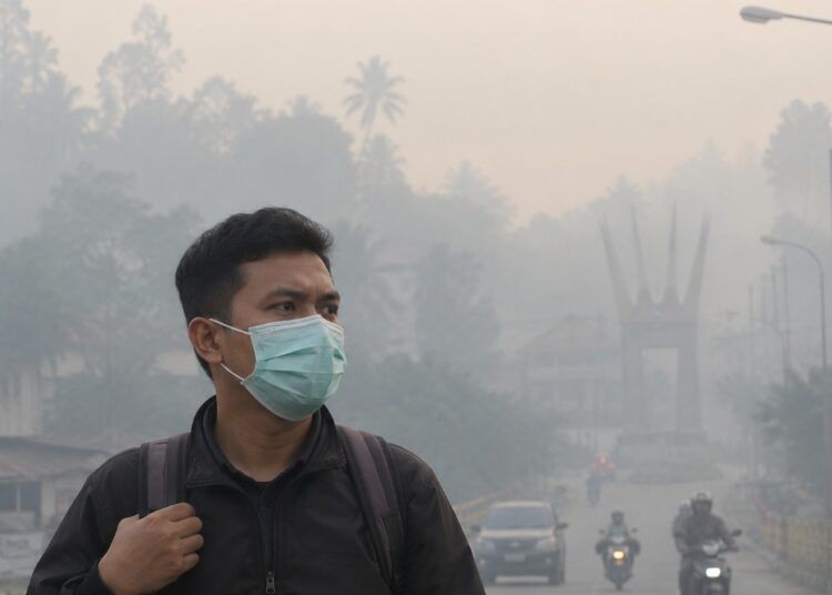 Ilustrasi kabut asap.
