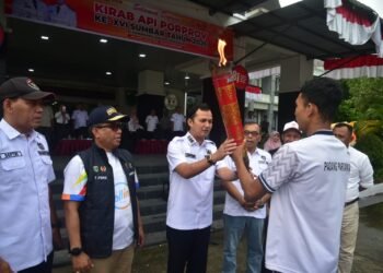 Api Porprov Sumbar Tiba di Padang Pariaman, Wabup Rahmat Hidayat Tekankan Sportivitas hingga Semangat Juang