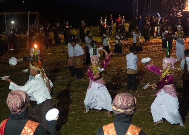 Salah satu atraksi pada Desa Wisata Fair III-2026 di Kelurahan Ekor Lubuk, Kecamatan Padang Panjang Timur, Kota Padang Panjang, Sabtu (10/10/2026) malam.