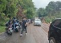 Truk CPO Terguling Saat Menanjak di Pesisir Selatan, Jalan Padang-Painan Terganggu