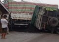 Video: 2 Truk Kecelakaan di Solok, 1 Rebah Kuda