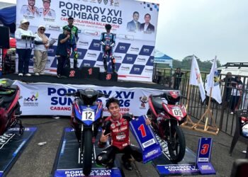 Pebalap Motor Kota Padang Dominasi Porprov Sumbar, 3 Emas Sudah Diraih